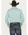 Image #4 - Rock & Roll Denim Men's Paisley Print Long Sleeve Snap Stretch Western Shirt, Turquoise, hi-res