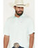 Image #2 - Cinch Men's ArenaFlex Solid Performance Polo, Aqua, hi-res
