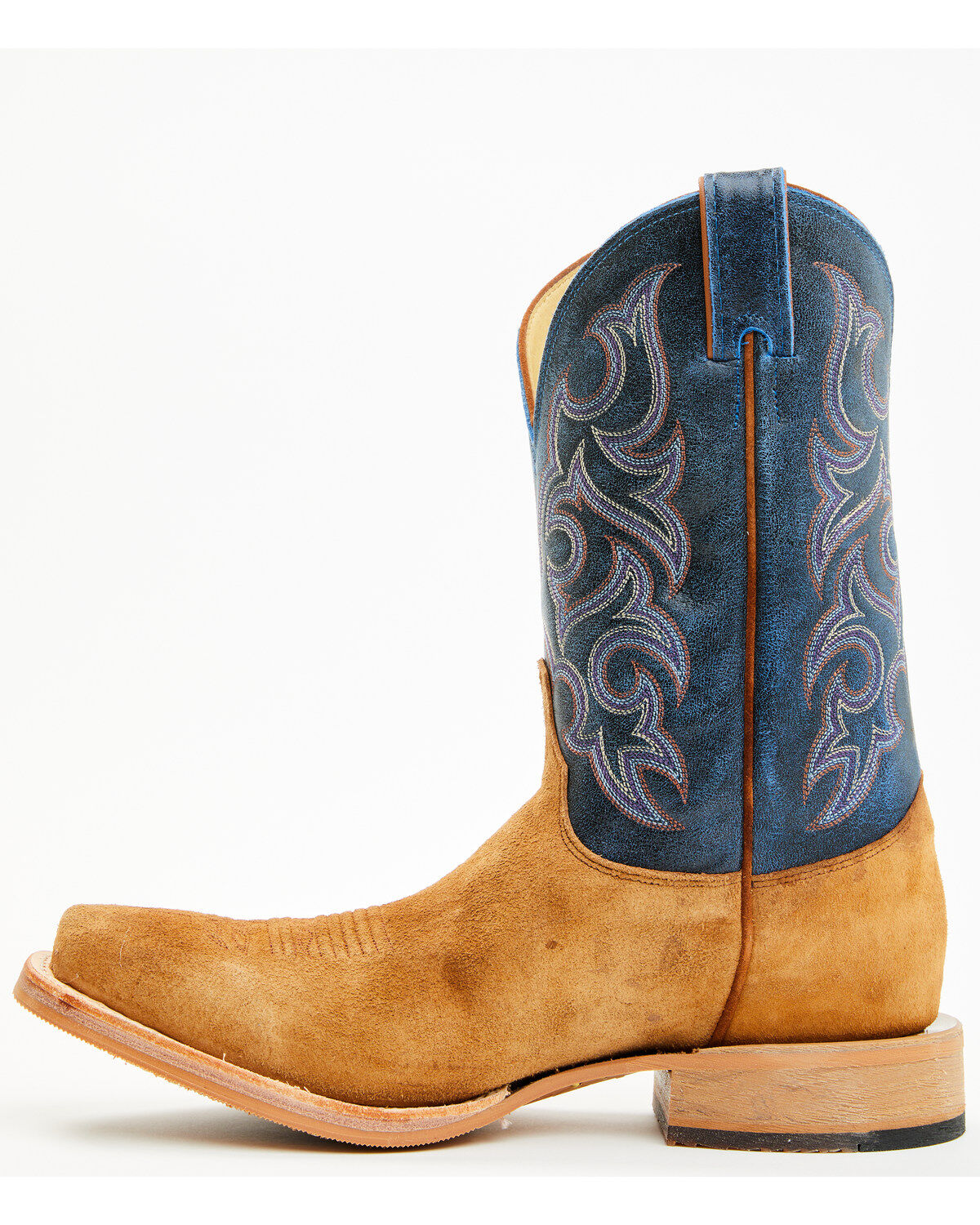 Image #3 - Justin Men's 11" Fergus Roughout Performance Western Boots - Square Toe, Tan, hi-res