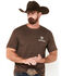 Image #2 - Ariat Men's Outline Logo Short Sleeve Graphic T-Shirt, Brown, hi-res