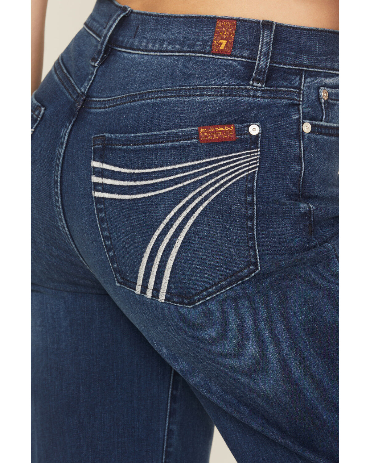 Product Name:  7 For All Mankind Women's Crater Dark Wash Ultra High Rise Dojo Stretch Denim Jeans