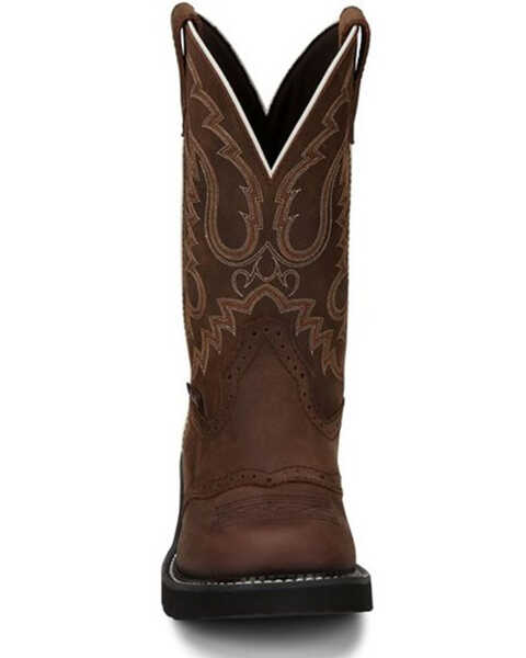 Image #4 - Justin Women's Inji Western Boots - Round Toe, Distressed Brown, hi-res