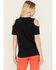 Blended Women's Cold Shoulder Nashville Music City Graphic Tee, Black, hi-res