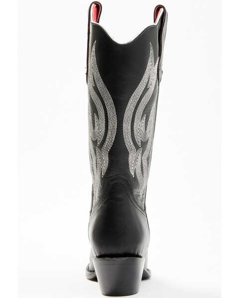 Planet Cowboy Women's Psychedelic Lines On The Highway Leather Western Boot - Snip Toe , Black, hi-res