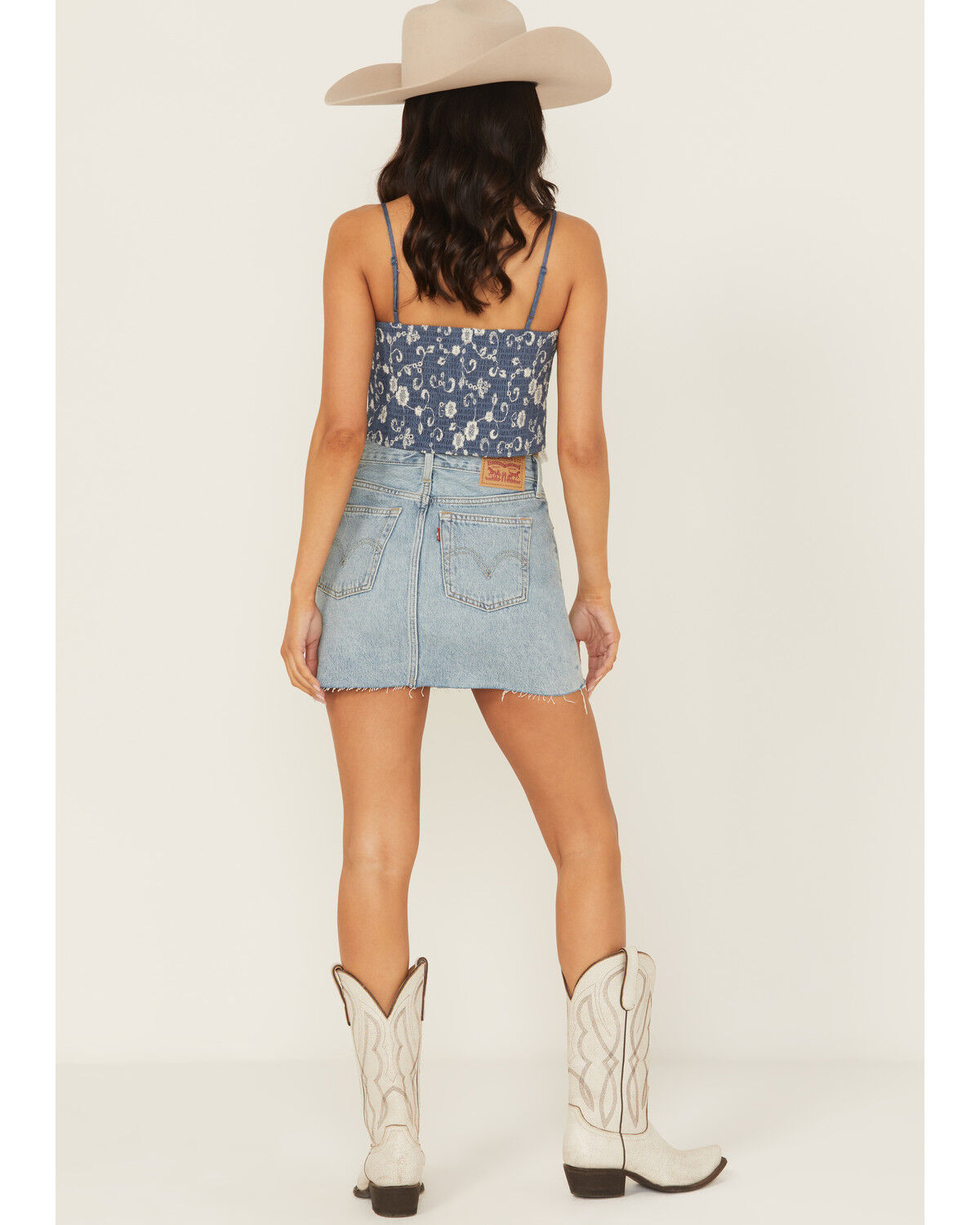 Image #3 - Levi's Women's Icon Light Wash Raw Hem Denim Mini Skirt, Blue, hi-res