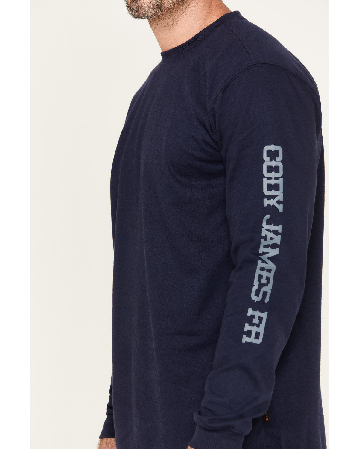 Image #3 - Cody James Men's FR Range Cowboys Graphic Long Sleeve Work T-Shirt, Navy, hi-res