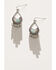Image #1 - Shyanne Women's Jasper Crescent Fringe Earrings, Silver, hi-res