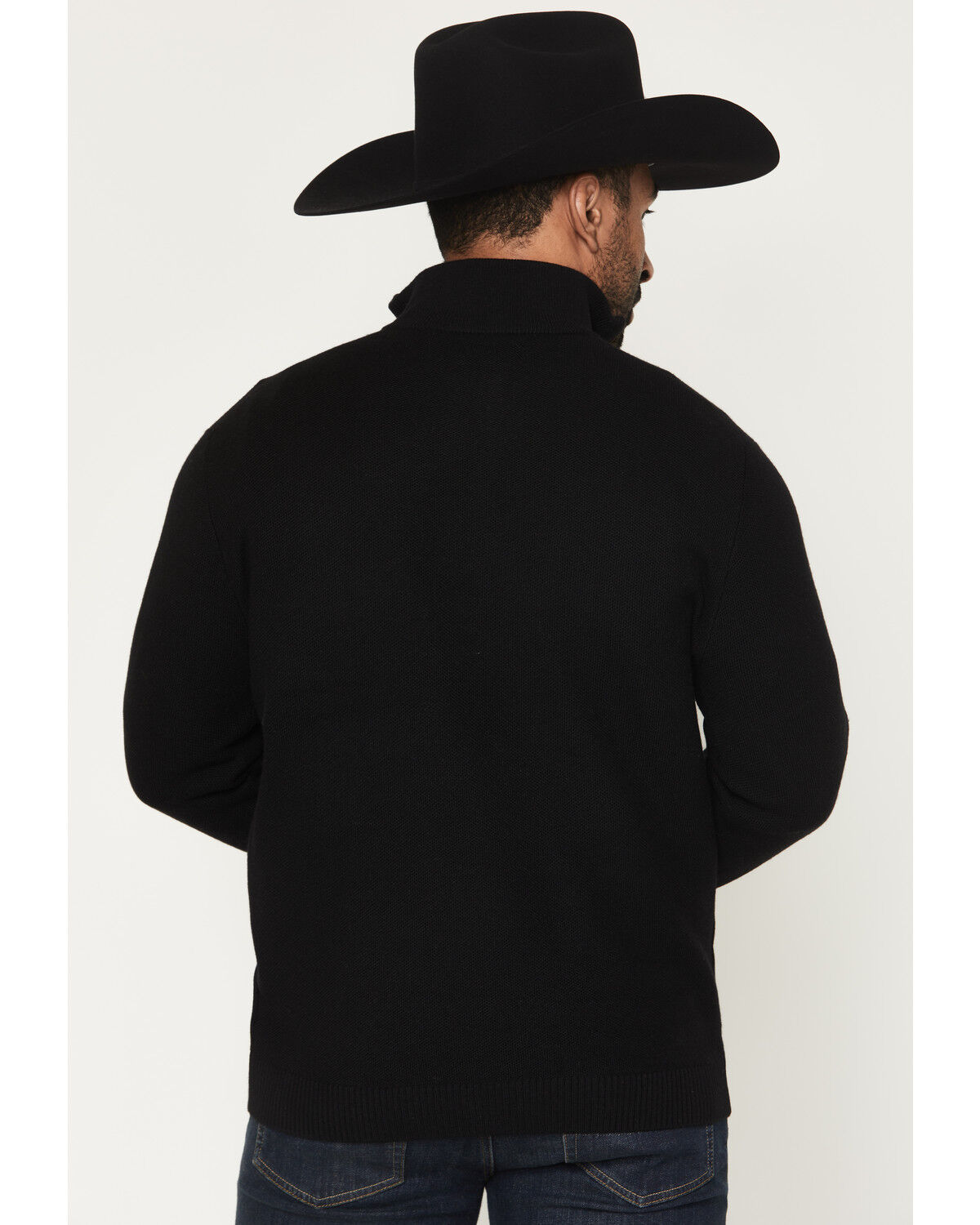 Image #4 - Cody James Black 1978® Men's Parker Solid 1/4 Zip Pullover Sweater, Black, hi-res