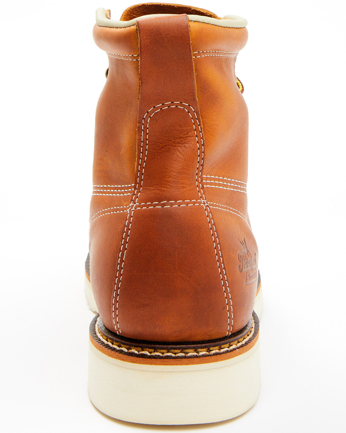 Image #5 - Thorogood Men's 6" Moc Toe Lace-Up Work Boots, Tan, hi-res