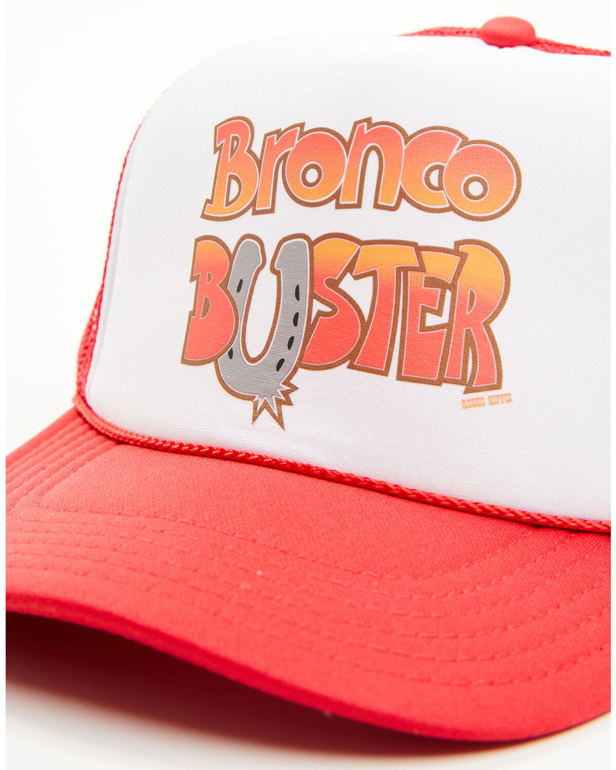 Image #2 - Rodeo Hippie Women's Bronco Buster Ball Cap, Red, hi-res