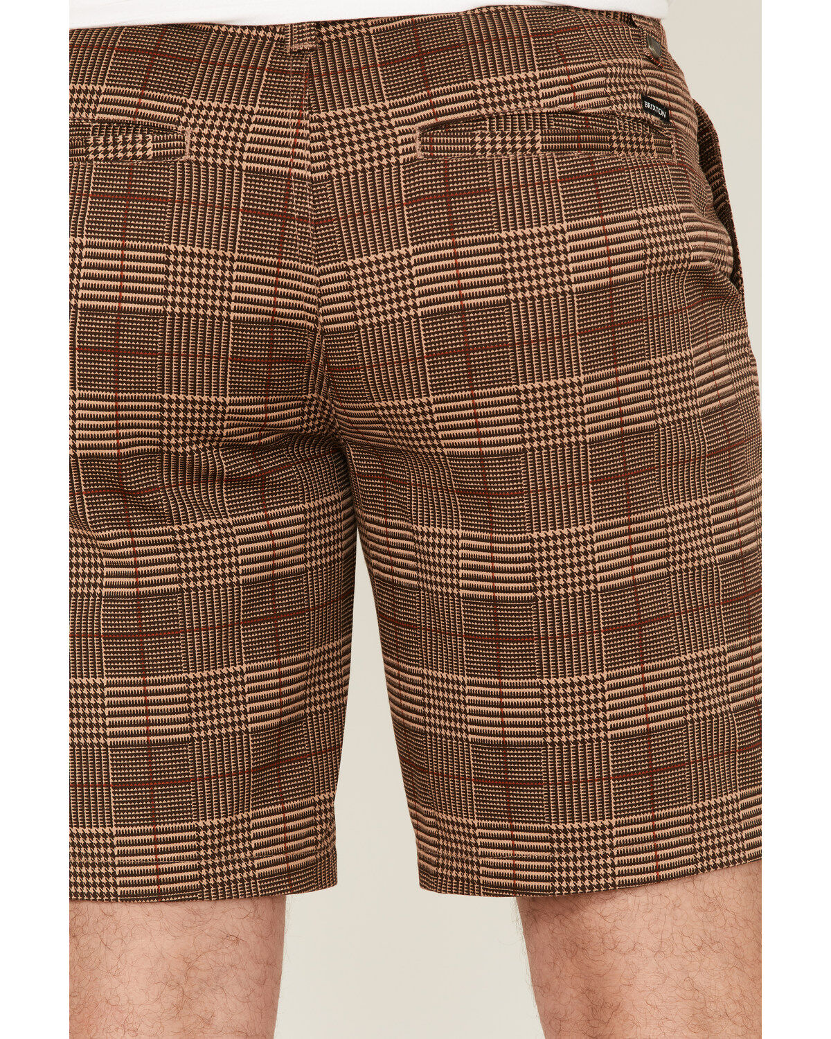 Image #4 - Brixton Men's Choice Stretch Twill Chino Shorts, Brown, hi-res