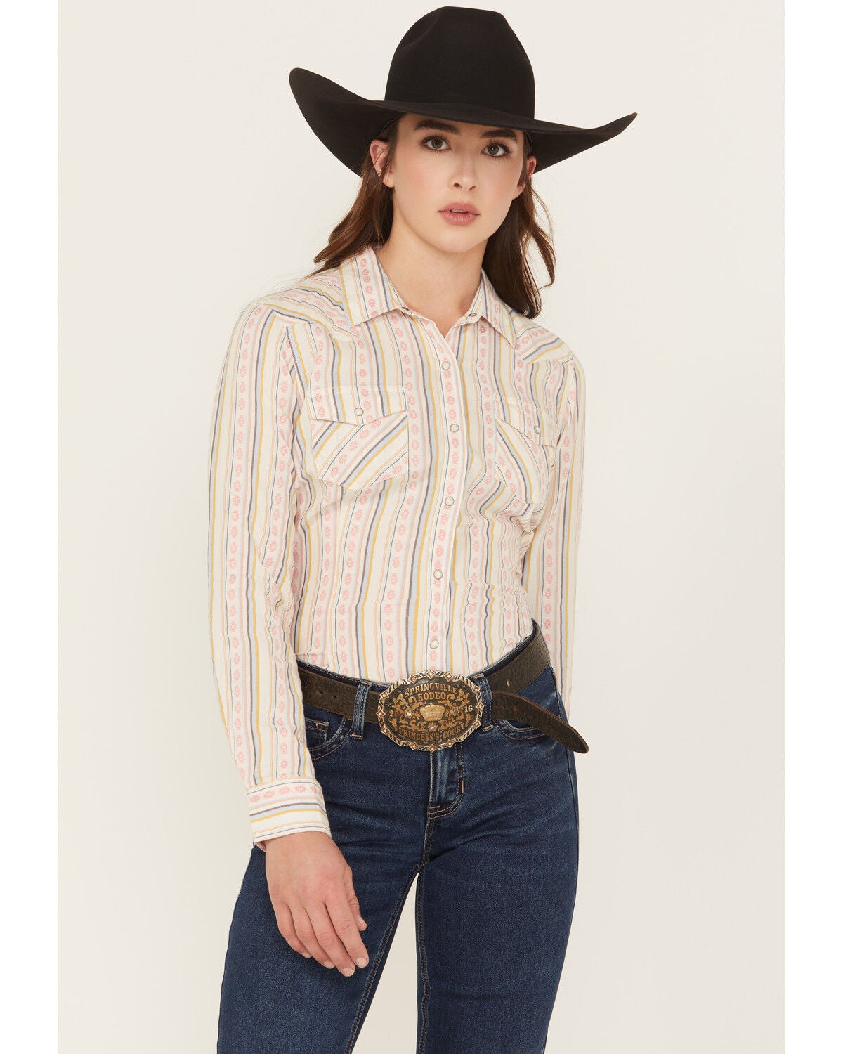 Ariat Women's Alyssa Wallpaper Print Long Sleeve Snap Western Shirt, Multi, hi-res