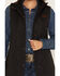 Image #3 - Cinch Women's Quilted 2/4 Length Fleece Lined Vest, Black, hi-res
