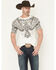 Image #1 - Affliction Men's Kingdom Short Sleeve Graphic T-Shirt, Off White, hi-res