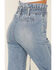 Flying Tomato Women's Light Wash Vintage High Rise Paperbag Tie Waist Jeans, Light Wash, hi-res