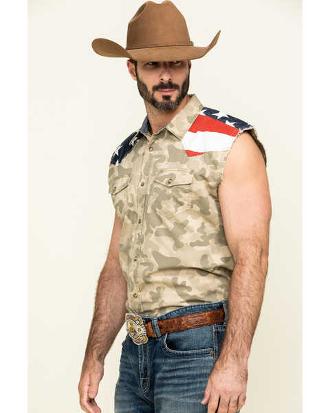 Image #3 - Cody James Men's Camo Bubba Sleeveless Western Shirt , , hi-res