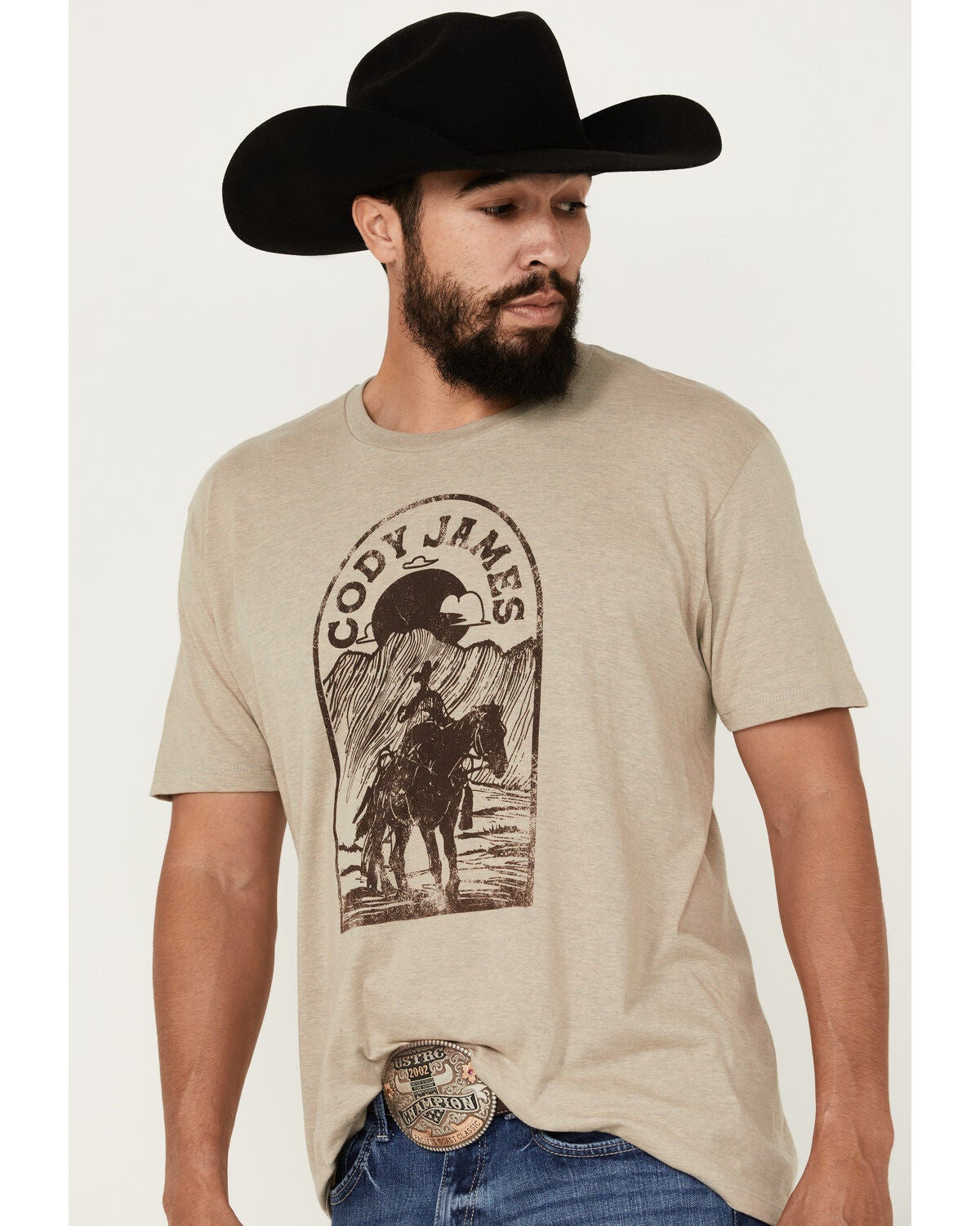 Image #2 - Cody James Men's Cowboy Sketch Short Sleeve Graphic T-Shirt, , hi-res