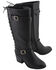 Milwaukee Leather Women's Back End Laced Riding Boots - Round Toe, , hi-res