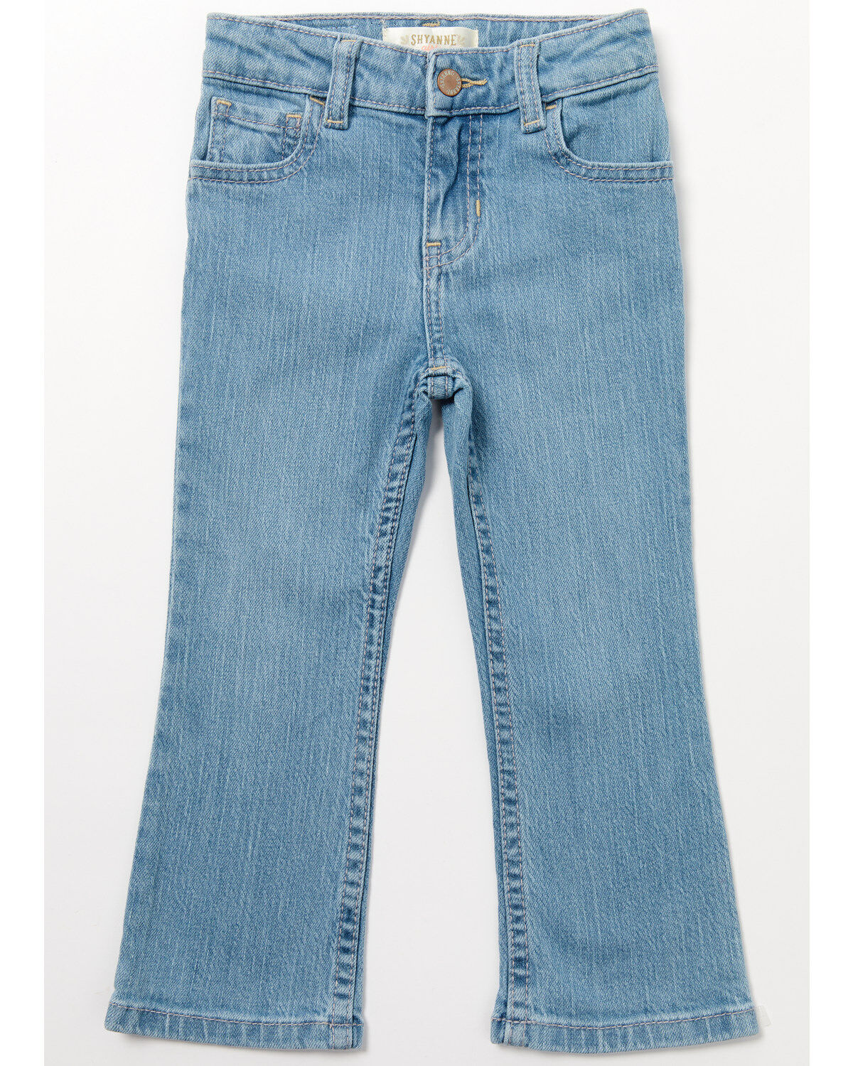 Image #1 - Shyanne Toddler Girls' Light Wash Straight Riding Jeans, Light Wash, hi-res