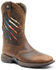 Brothers & Sons Men's Texas Flag Lite Western Boots - Broad Square Toe, Brown, hi-res