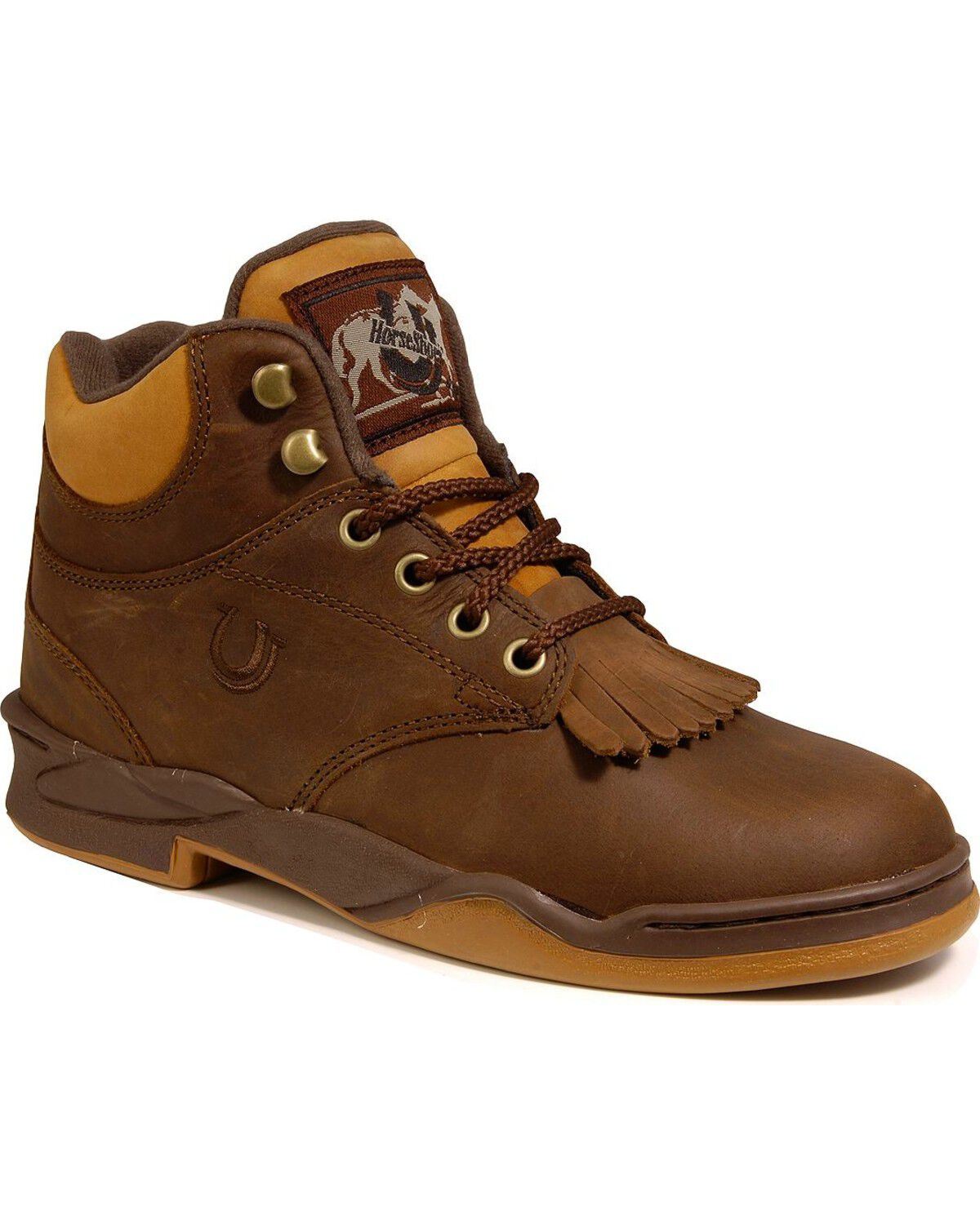 Roper Footwear Men's Horseshoe Kiltie Boots, Tan, hi-res