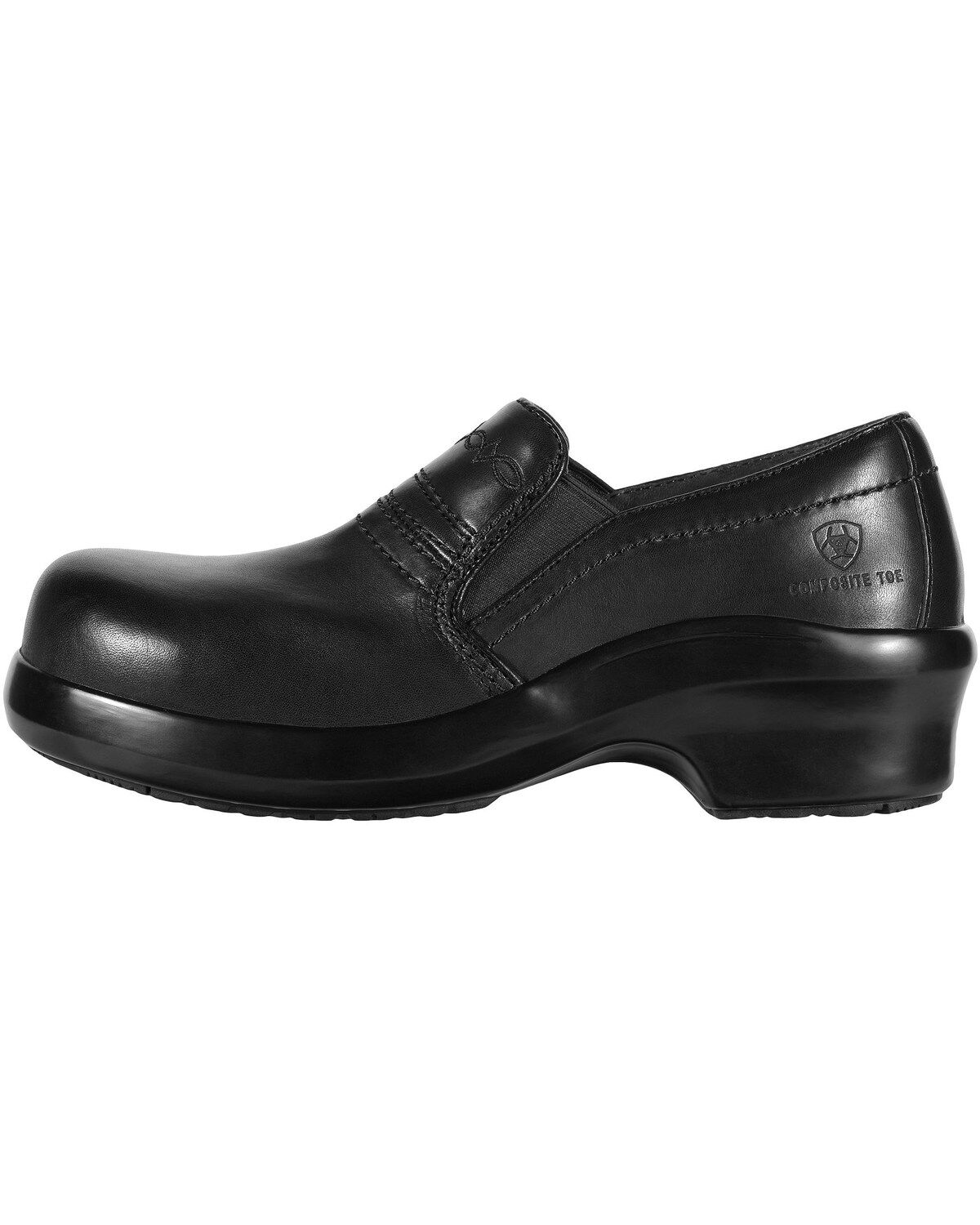 Image #5 - Ariat Expert Safety Clog Slip-On Shoes - Composite Toe, Black, hi-res