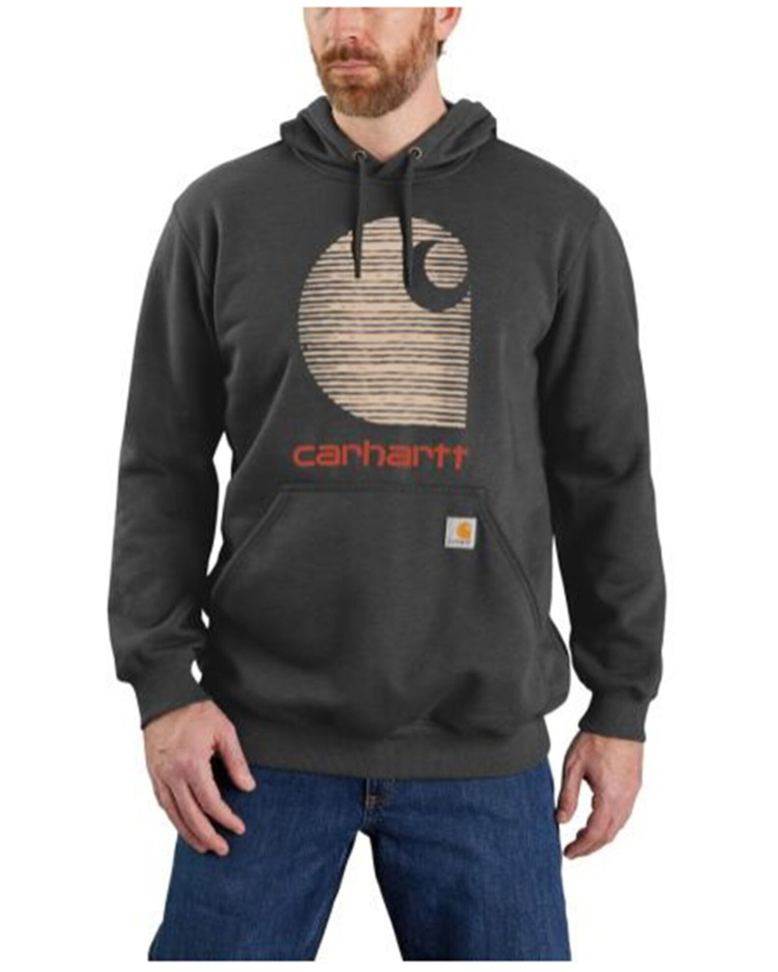 Carhartt Men's Rain Defender Loose Fit Midweight C Logo Graphic Sweatshirt