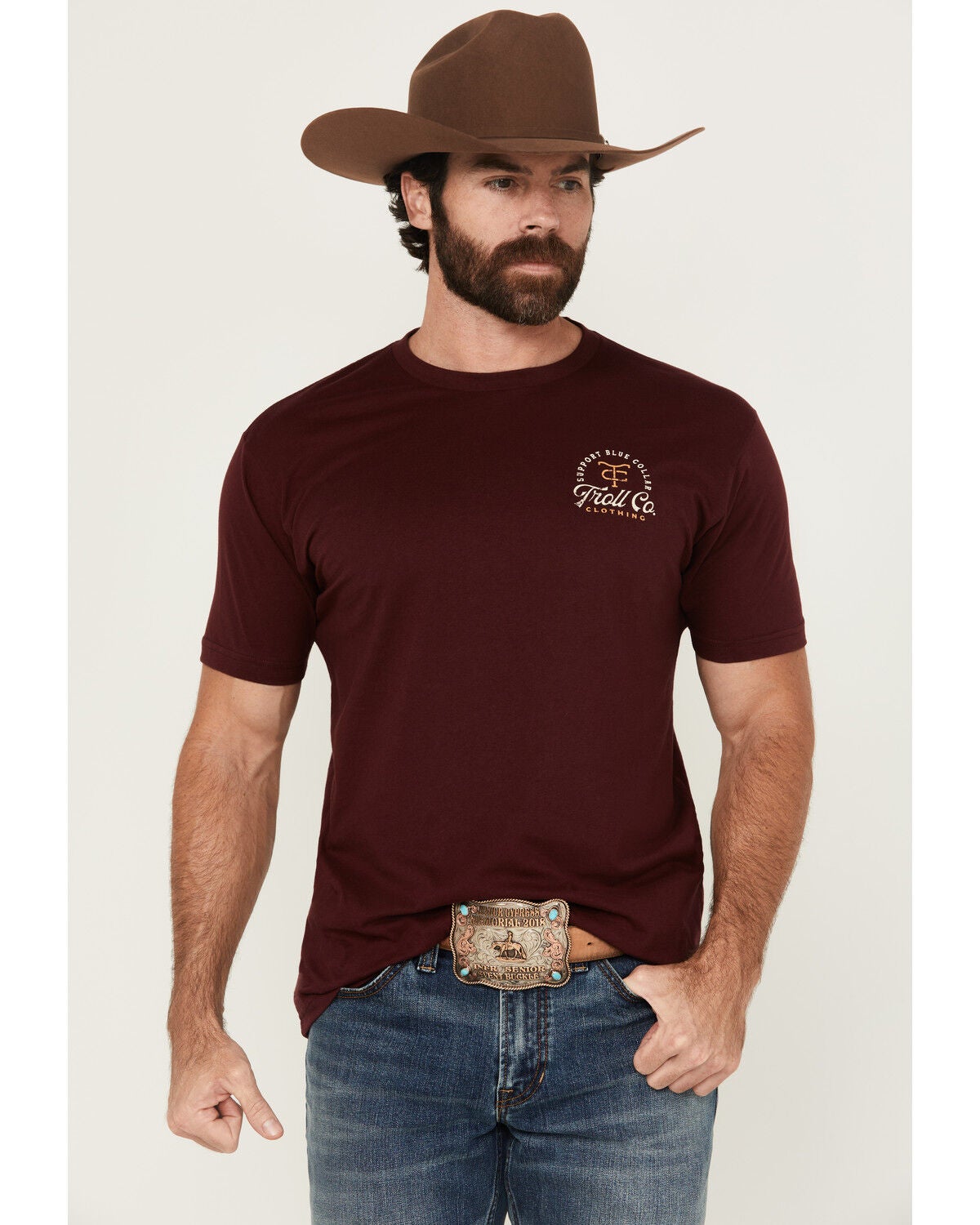 Product Name: Troll Co Men's Homestead Logo Short Sleeve Graphic Work T ...