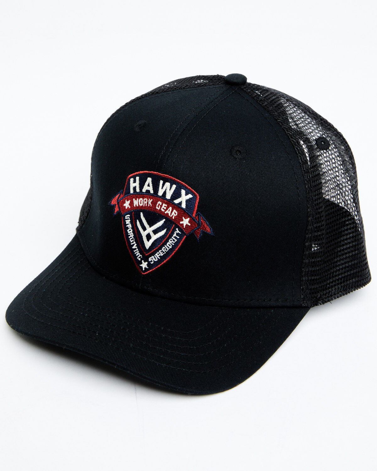Image #1 - Hawx Men's Ribbon Logo Shield Patch Ball Cap, Black, hi-res