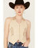 Image #3 - Rock & Roll Denim Women's Embroidered Button-Down Vest, Beige, hi-res