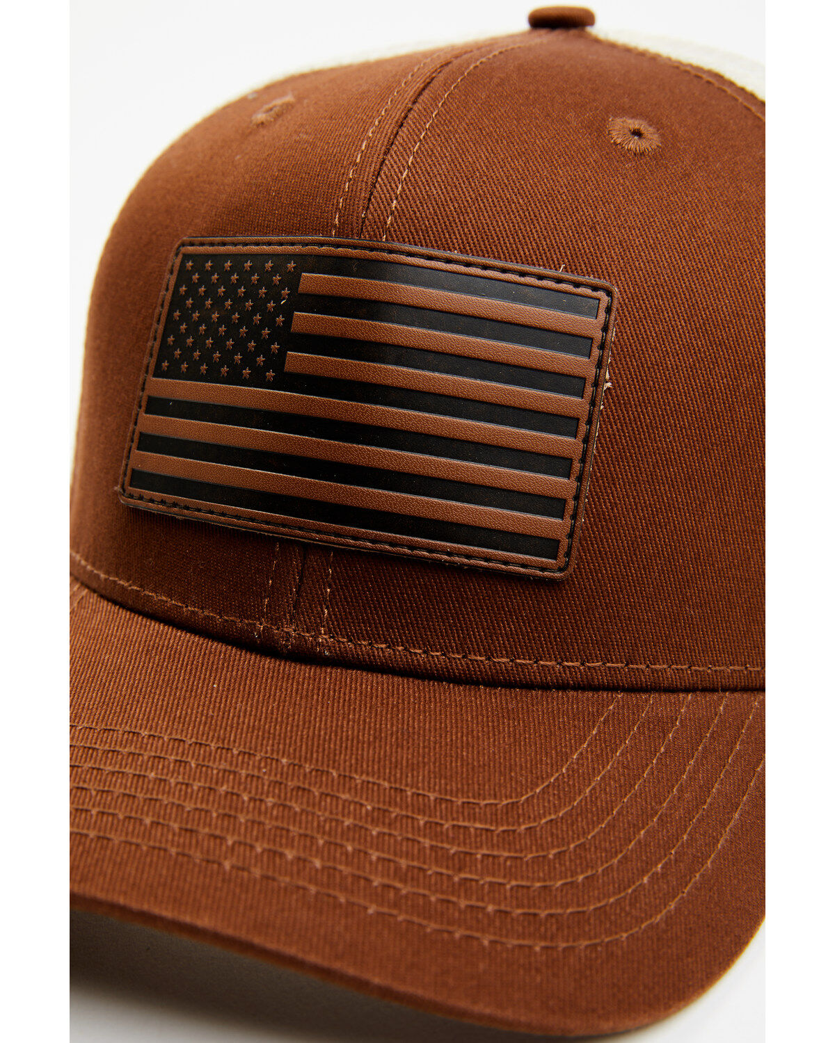 Image #2 - Cody James Men's American Flag Patch Ball Cap, Pecan, hi-res
