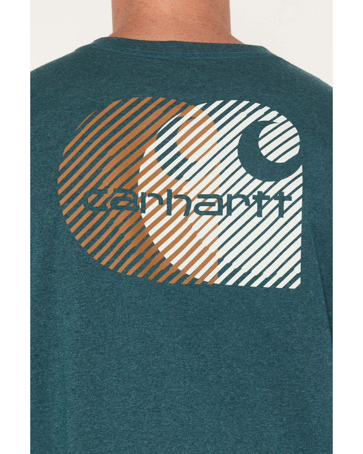 Image #4 - Carhartt Men's Relaxed Fit Heavyweight Long Sleeve Pocket Graphic Work Shirt, Green, hi-res