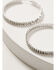 Image #2 - Lainey Wilson Women's Metal Meadows Beaded Hoop Earrings, Silver, hi-res