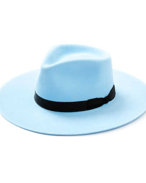 Shyanne Women's 2X Felt Western Fashion Hat  , Light Blue, hi-res