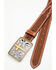 Image #2 - Cody James Men's Cross Leather Belt, Brown, hi-res