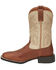 Justin Men's Canter Western Boots - Broad Square Toe, Brown, hi-res