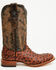 Image #2 - Tanner Marl Men's Exotic Ostrich Print Western Boots - Broad Square Toe, Brown, hi-res
