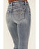 Image #2 - Shyanne Women's Medium Wash Aria Novelty Back Pocket Mid Rise Bootcut Stretch Denim Jeans, Medium Wash, hi-res