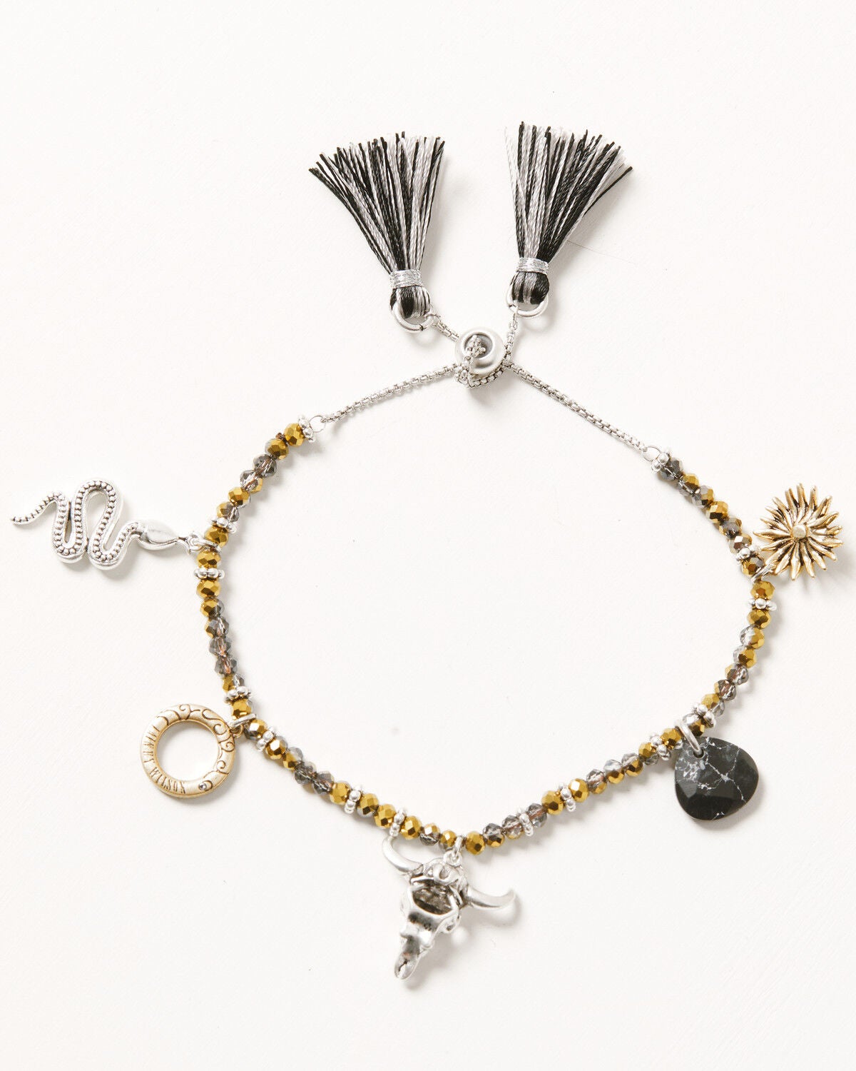 Lainey Wilson Women's Cowboys Copper Charm Bracelet, Silver, hi-res