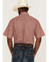 Image #4 - Cinch Men's Star Burgundy Geo Print Short Sleeve Button Down Western Shirt , , hi-res