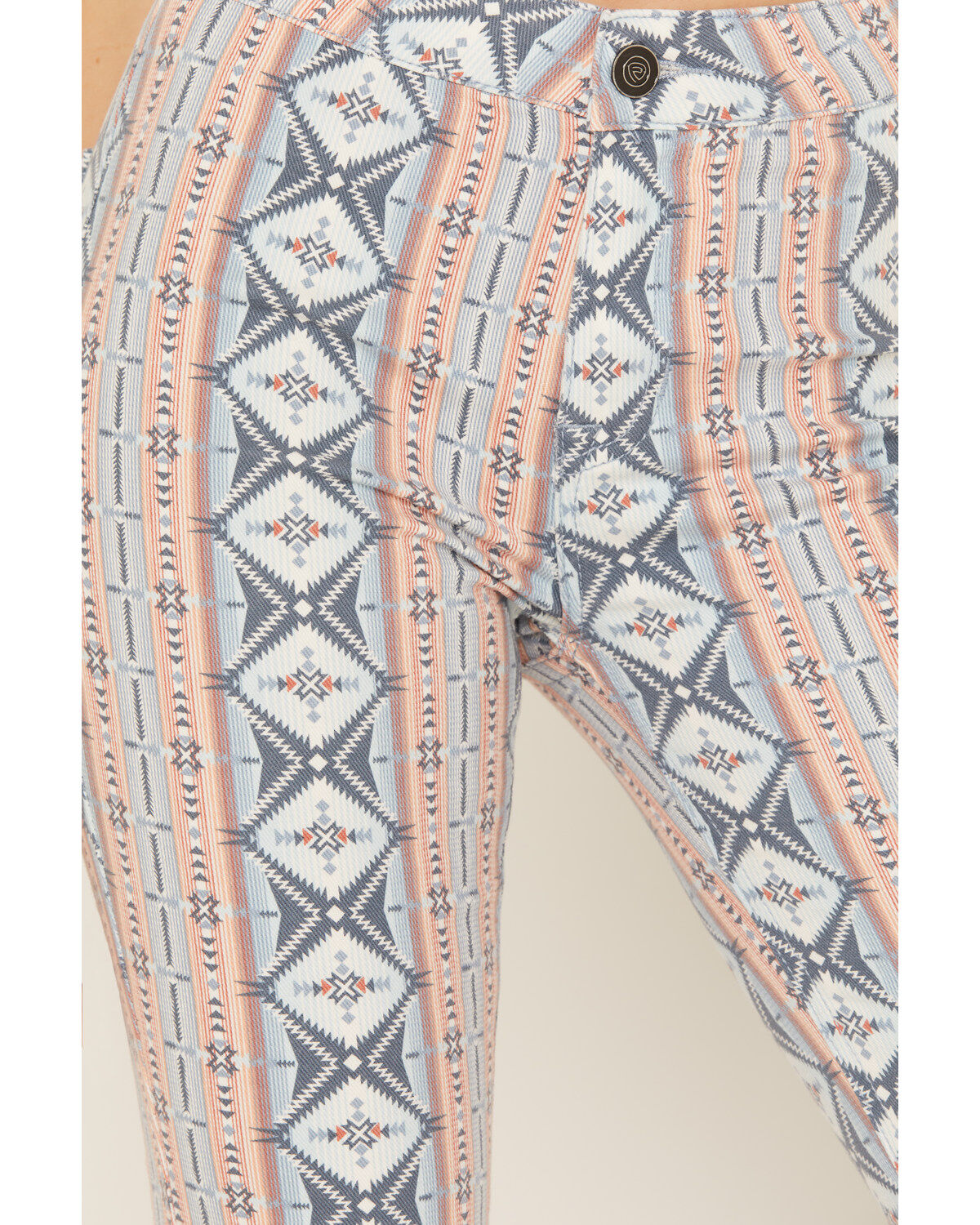 Image #2 - Rock & Roll Denim Women's High Rise Geo Print Bargain Bell Bottom Jeans, , hi-res