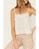Shyanne Women's Beaded Cropped Cami Top, Off White, hi-res