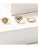 Image #1 - Shyanne Women's Western Muse Heart Concho Ring Set - 3 Piece, Gold, hi-res