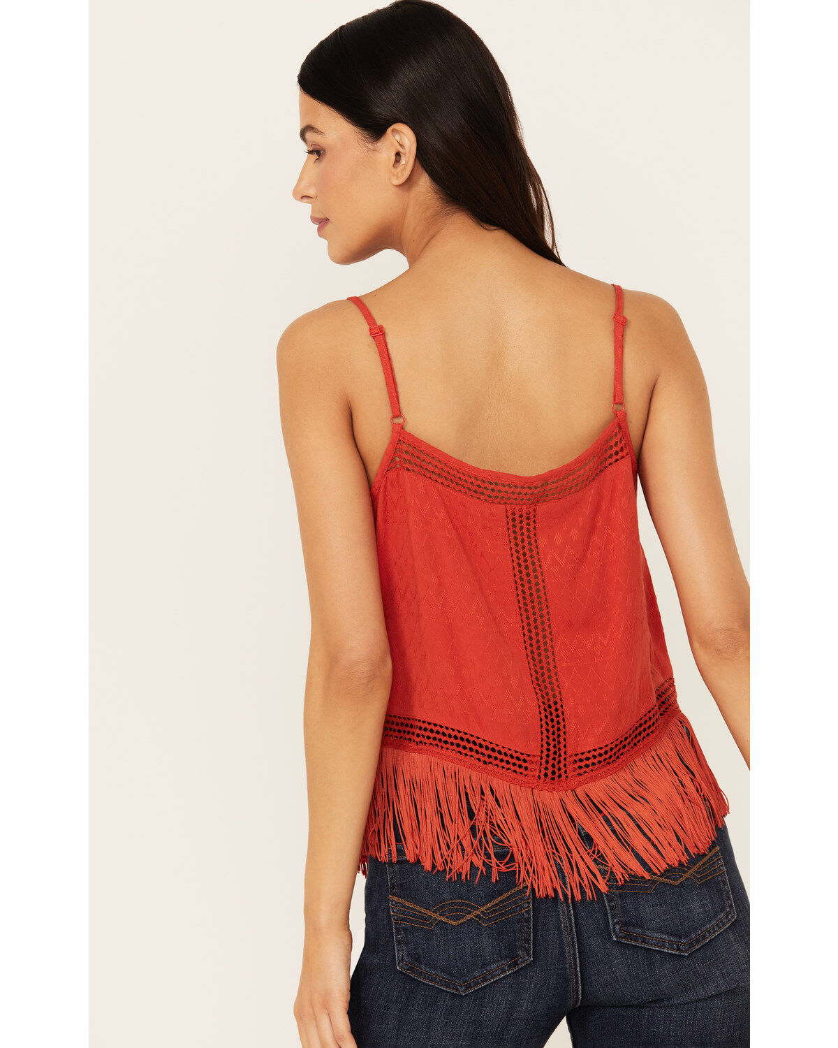 Image #4 - Idyllwind Women's Briarwick Jacquard Tank Top, Dark Orange, hi-res