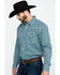 Image #3 - Wrangler 20X Men's Advanced Comfort Blue Geo Print Long Sleeve Western Shirt , , hi-res