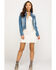 Shyanne Women's Distressed Crop Denim Jacket, , hi-res