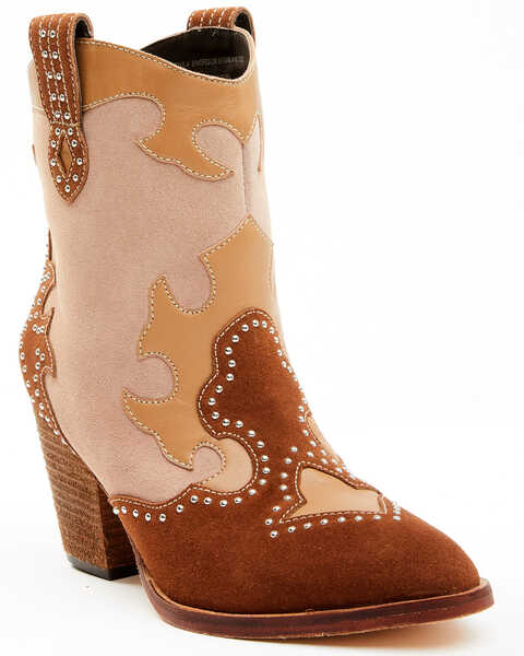 Idyllwind Women's Sugar and Spice Western Booties - Pointed Toe, Tan, hi-res