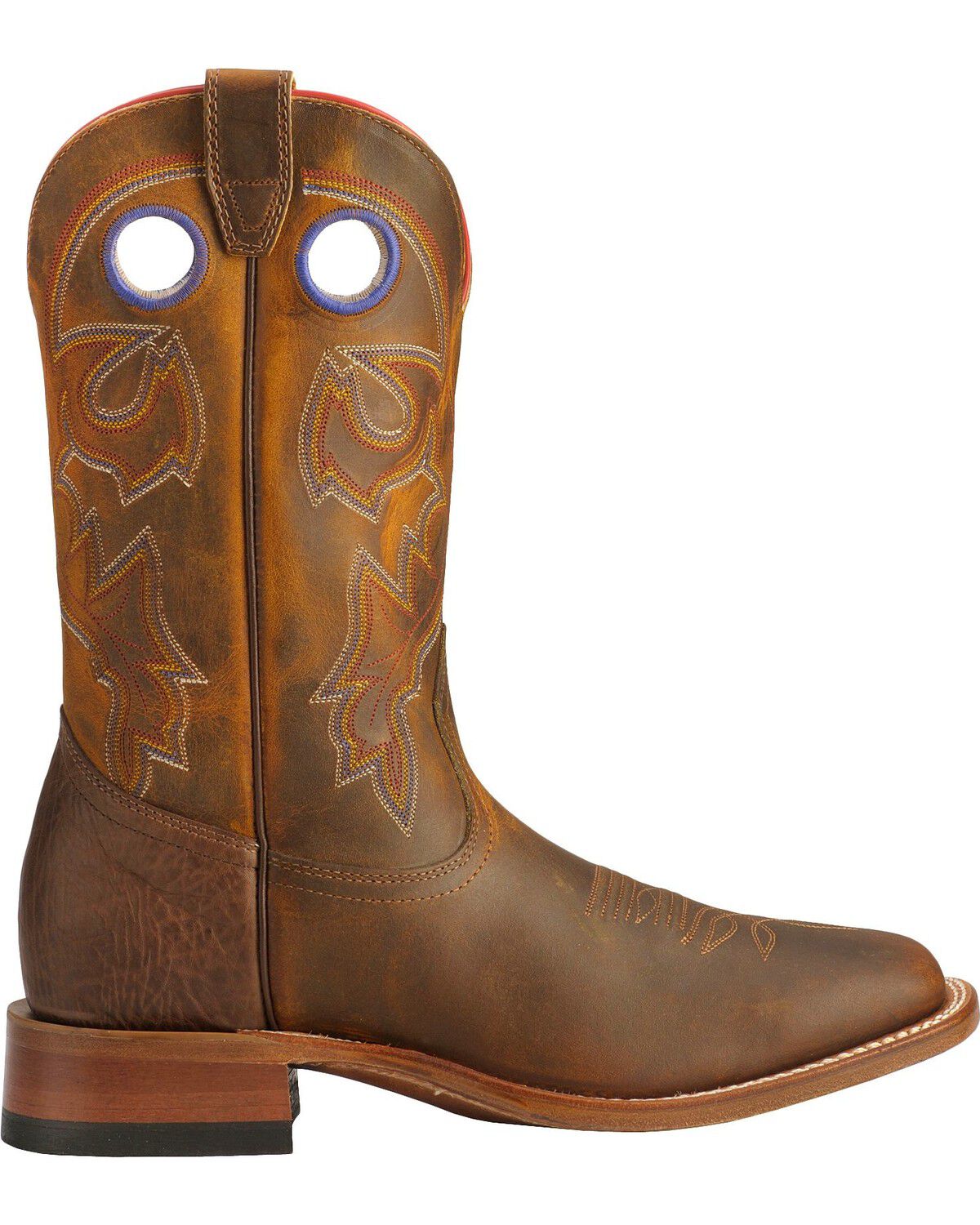 Image #2 - Boulet Men's Stockman Western Boots - Wide Square Toe, Tan, hi-res