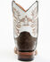 Tanner Mark Boys' Ostrich Print Western Boots - Broad Square Toe, Brown, hi-res