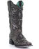 Corral Women's Inlay Western Boots - Square Toe, Black, hi-res